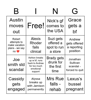 2024 Local bingo Card