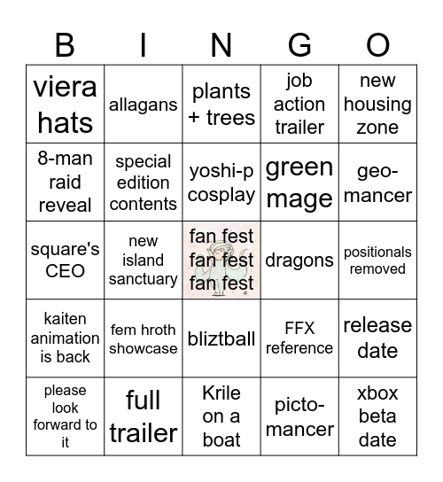 2024 JAPAN FANFEST KEYNOTE Bingo Card