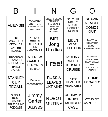 2024 Bingo Card Bingo Card