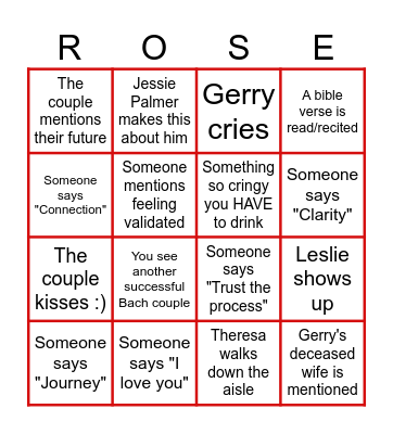 GOLDEN WEDDING Bingo Card