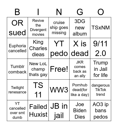 2024 BINGO Card