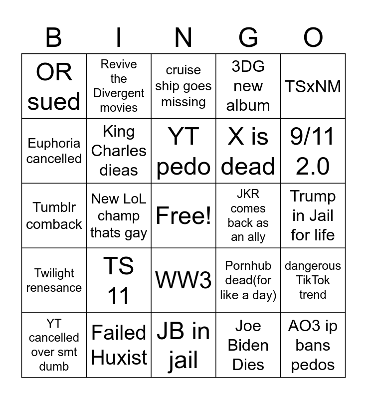 2024 BINGO Card   2024 Bingo 