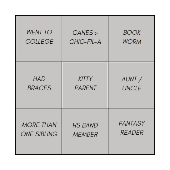 BINGO BATTLE Bingo Card