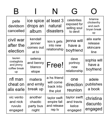 2024 bingo card Bingo Card