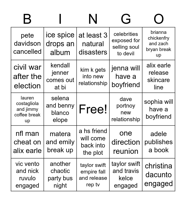 2024 Bingo Card Bingo Card   2024 Bingo Card 