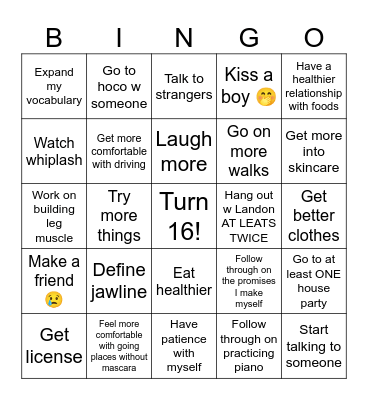 2024 😘🥰😍 Bingo Card