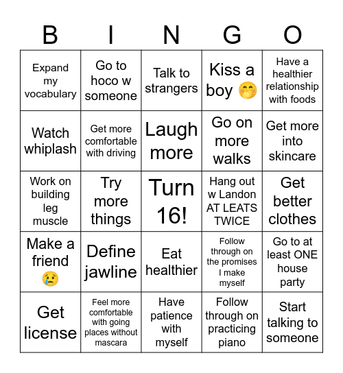 2024 😘🥰😍 Bingo Card