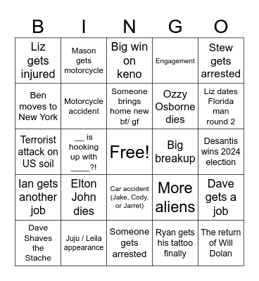 Discord Gamers 2024 Bingo Card