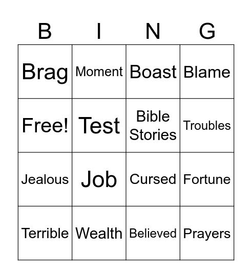 Job and His Troubles Bingo Card