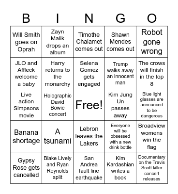 2024 Bingo Card Bingo Card