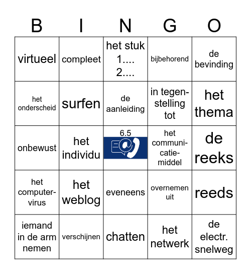Taal op Maat gr 6 thema 5 Bingo Card