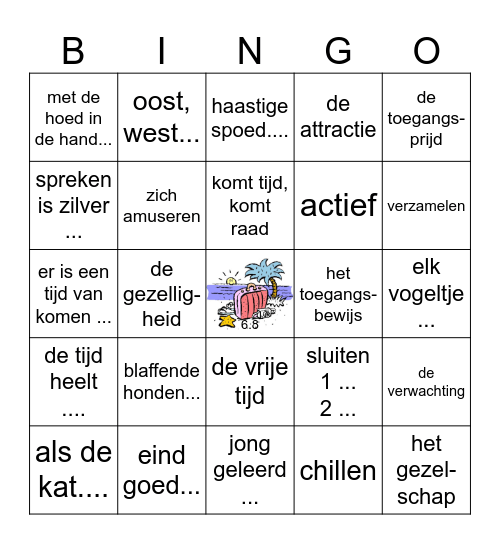 Taal op Maat gr 6 thema 8 Bingo Card