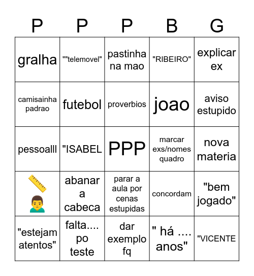 ppp bingoh Bingo Card