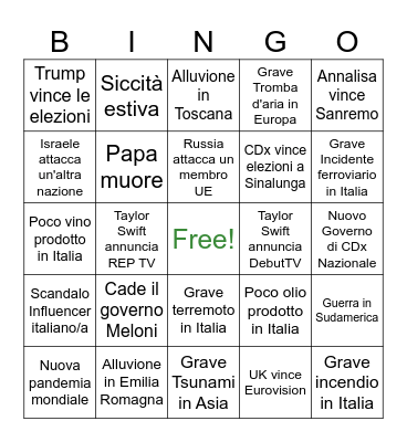 2024 Bingo Card