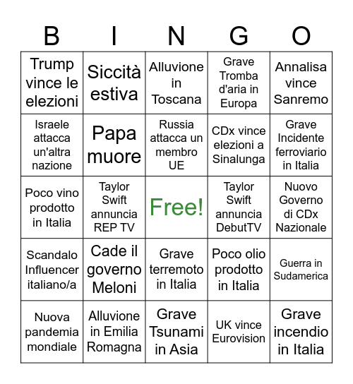 2024 Bingo Card