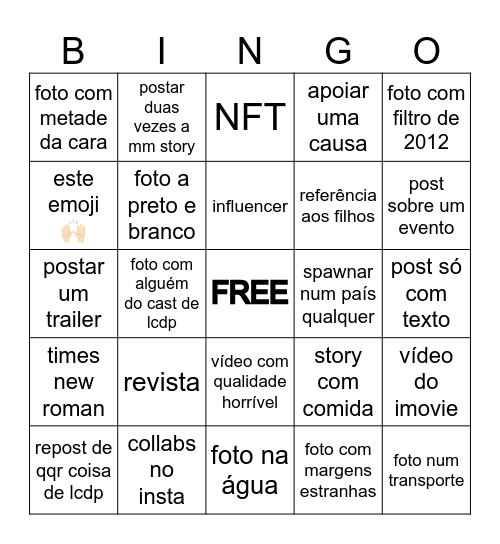 ALVARO BINGO 2024 Bingo Card