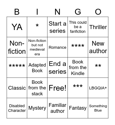 2024 Book Bingo Card