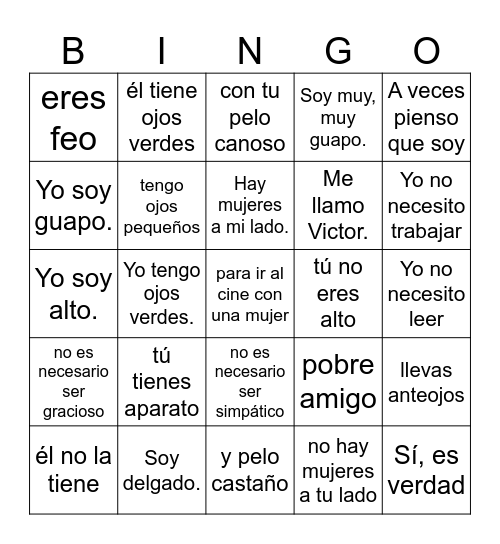 GUAPO - Sr. Wooly Bingo Card