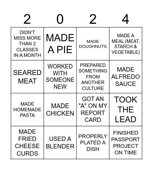 3A - IN THIS CLASS, I Bingo Card