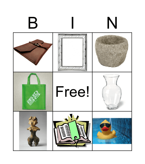 Start Up Unit 6 Lesson 1: "Materials and Decorative Objects" Bingo Card