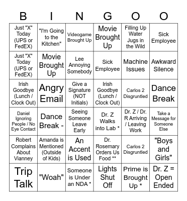 MVP Bingo! Bingo Card