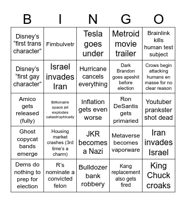 2024 Bingo Card