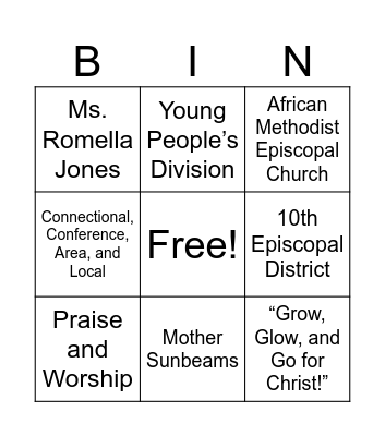 2024 Youth Summit YPD Bingoi Bingo Card