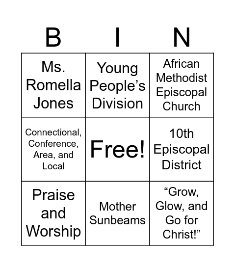 2024 Youth Summit YPD Bingoi Bingo Card
