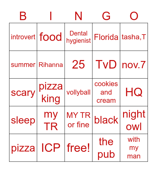 Number Bingo 1-75 Bingo Card