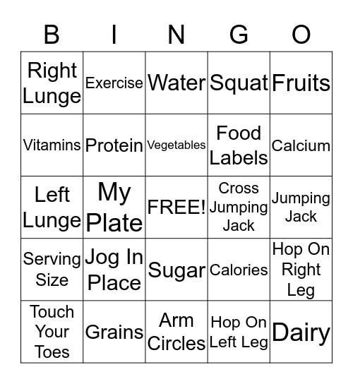 SSLN Bingo Card