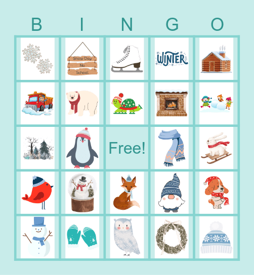 Winter Bingo Card