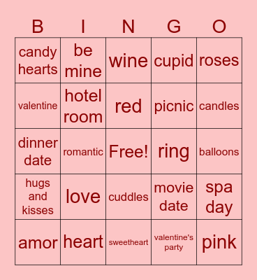 Galentine's Bingo Card