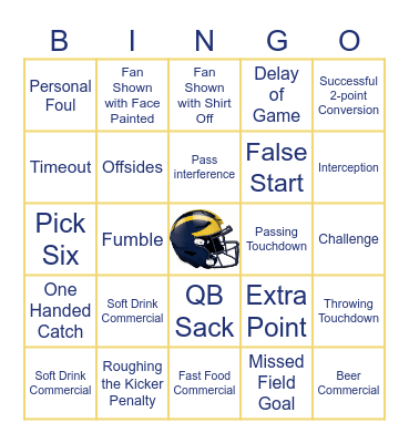 National Championship 2024 Bingo Card