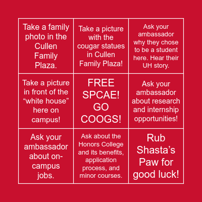 UH BINGO EDITION Bingo Card