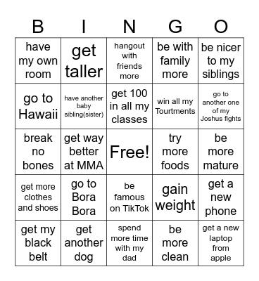 Allies Check List Bingo Card