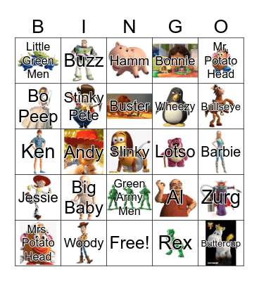Toy Story Bingo! Bingo Card