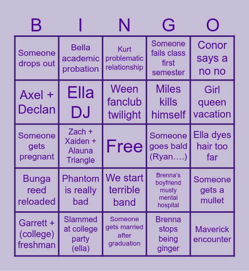 RAGE: 2024 Bingo Card