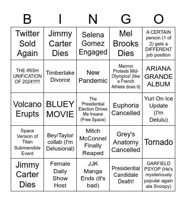 2024 Bingo Card