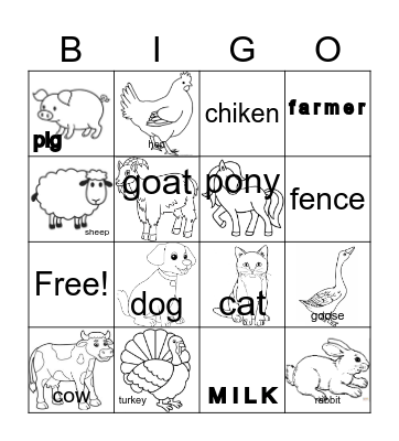 ANIMAL   FARM Bingo Card