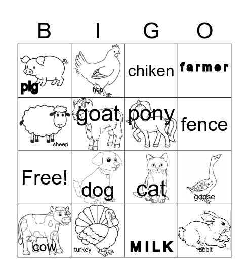 ANIMAL   FARM Bingo Card