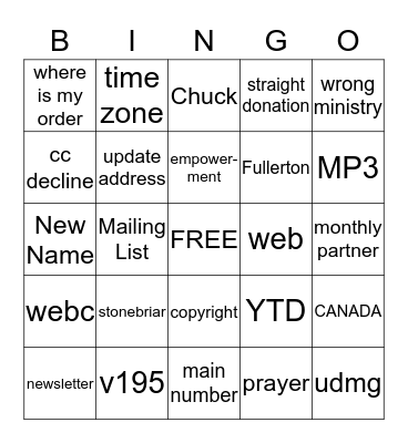 Hurry Up Summer Bingo Card