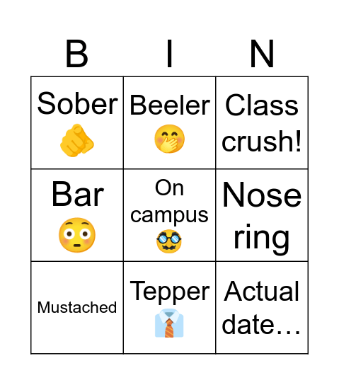 Emelia🥸🥸 Bingo Card