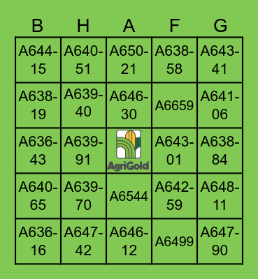 AgriGold Field GX Bingo Card