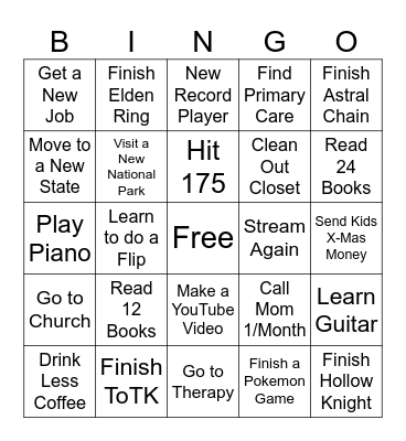 Hasenpflug's 2024 Bingo Card