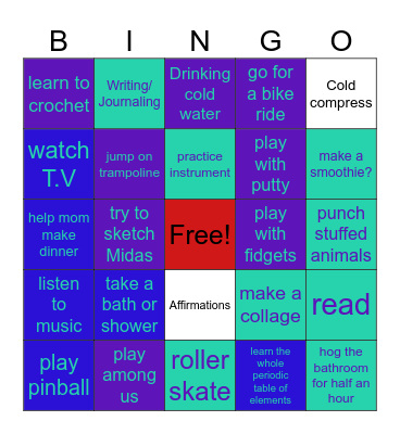 CATHERINE IS AMAZING!!!!! Bingo Card