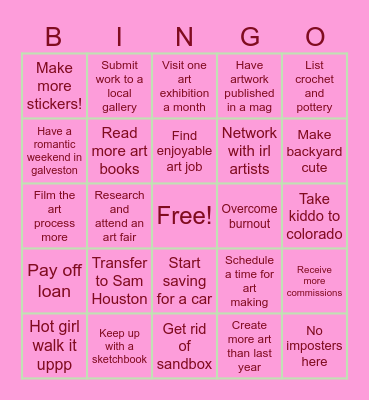 2 0 2 4   G O A L S Bingo Card