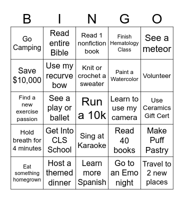 2024 Bingo Card