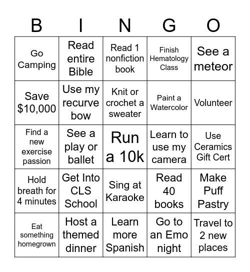 2024 Bingo Card