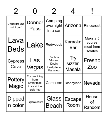 2024 Bingo Card