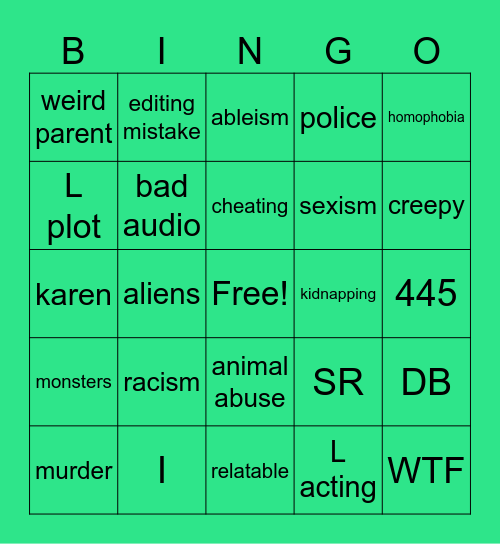 TT Bingo Card